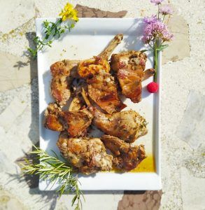 conejo al estragon keto paleo