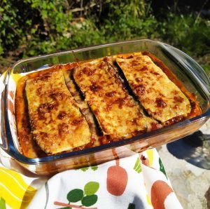 lasaña low carb keto sin gluten de calabacin y boloñesa