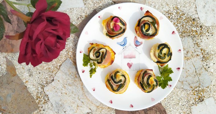 flores de calabacin con bacon paleo keto