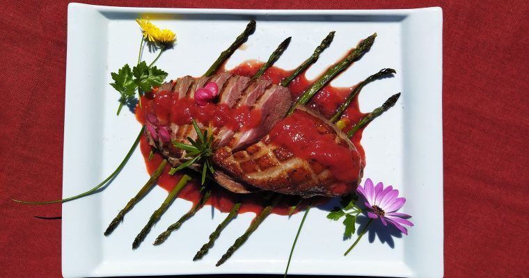 magret de pato con fresas keto paleo low carb