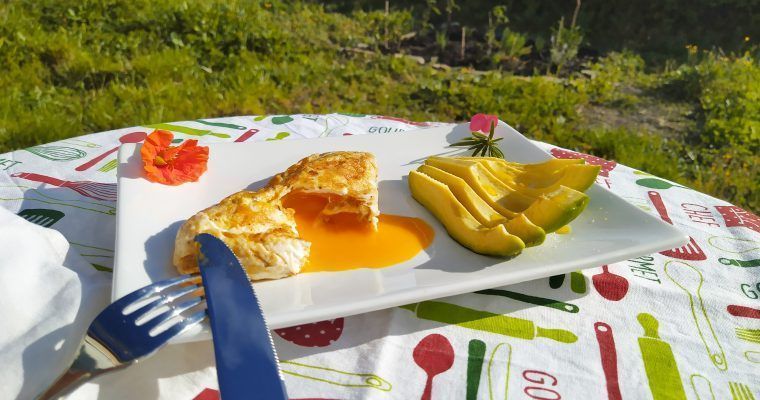 tortilla rellena de huevo desayuno paleo keto