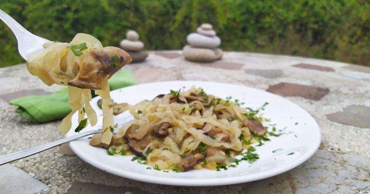 tagliatelle ai funghi porcini keto sin gluten paleo low carb