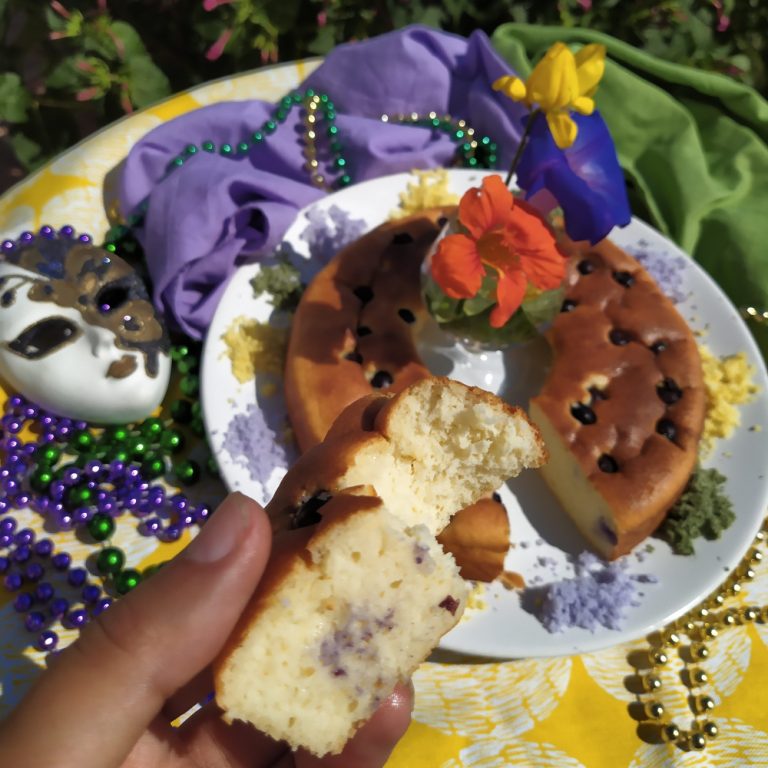 mardi gras king cake keto sin azucar sin gluten low carb sin colorantes