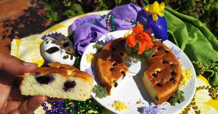 mardi gras king cake keto sin azucar sin gluten low carb sin colorantes