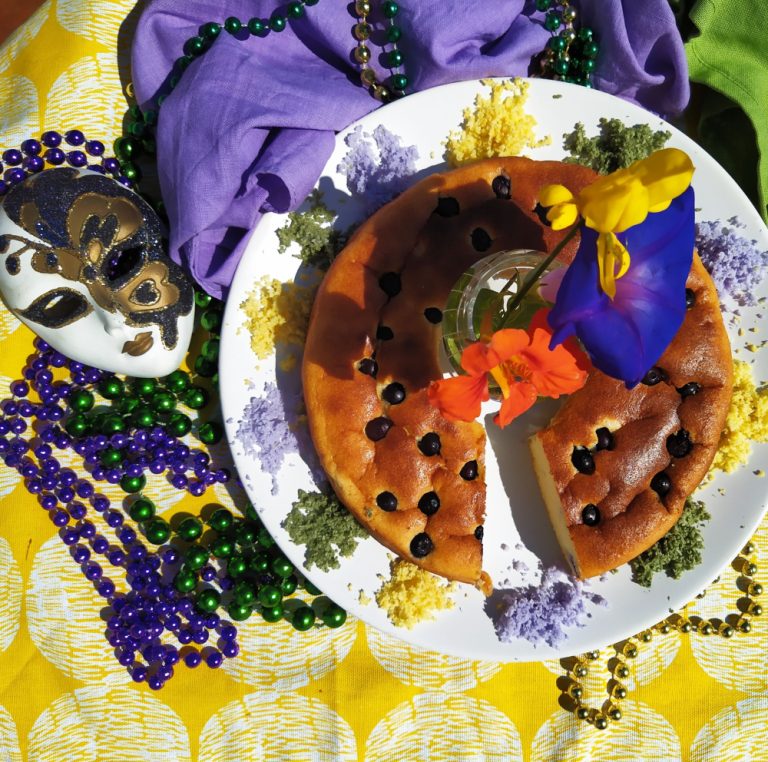mardi gras king cake keto sin azucar sin gluten low carb sin colorantes