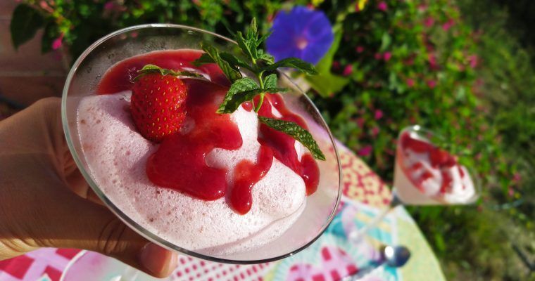 mousse de fresas paleo keto sin azucar sin lacteos