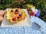 tarta de crema y frutas sin azucar keto low carb sin gluten