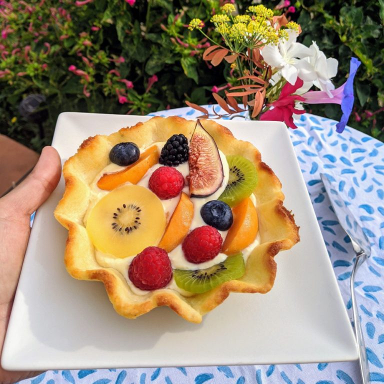 tarta de crema y frutas sin azucar keto low carb sin gluten