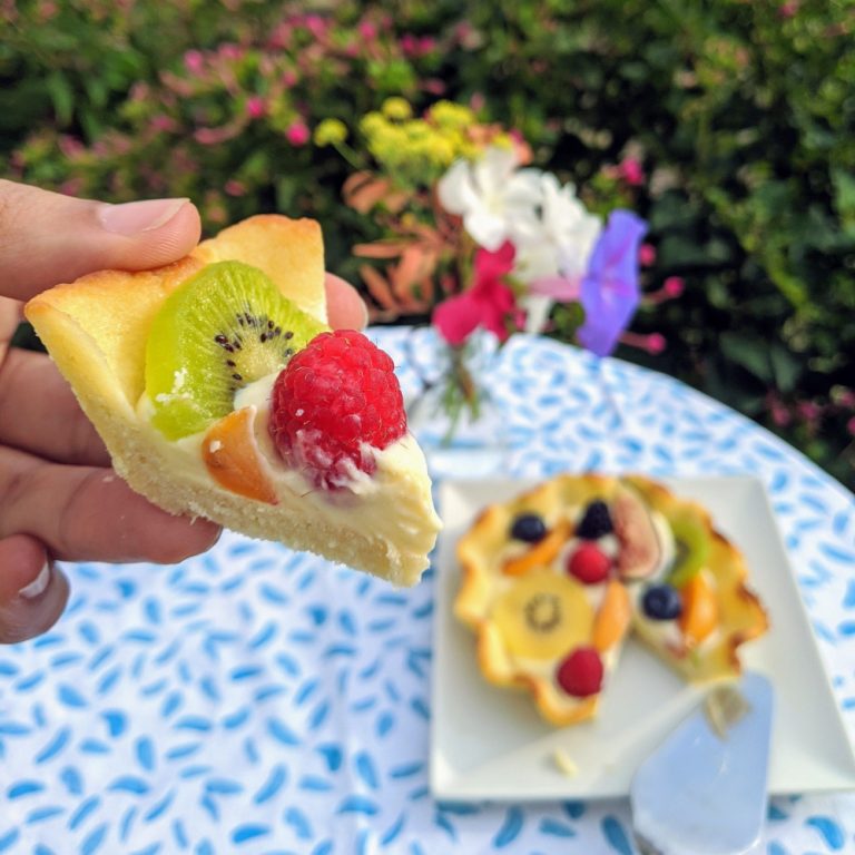 tarta de crema y frutas sin azucar keto low carb sin gluten