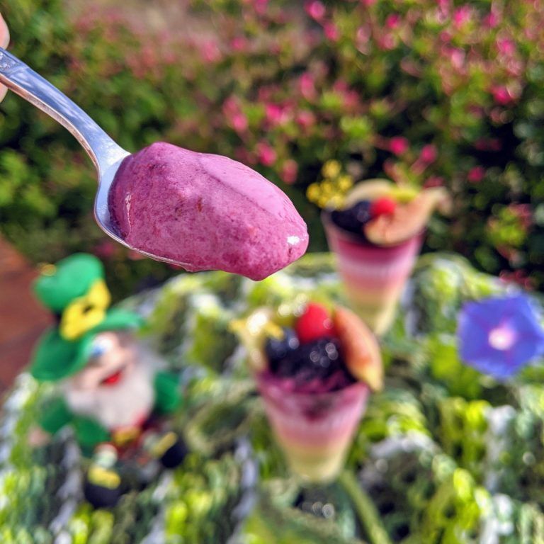 chupito arcoiris panna cotta de coco de colores sin colorantes paleo keto sin azucar sin lacteos low carb