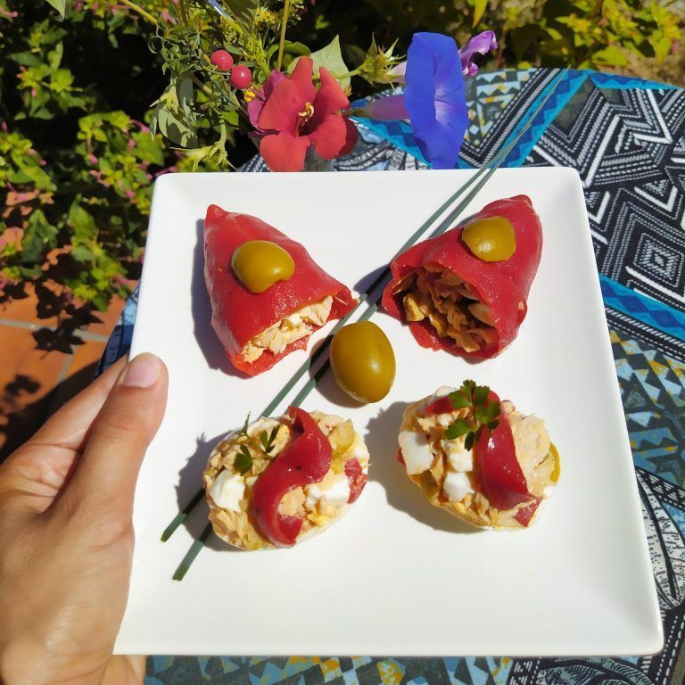 piquillos rellenos con huevo y bonito paleo keto low carb