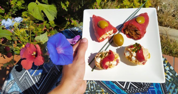 piquillos rellenos con huevo y bonito paleo keto low carb