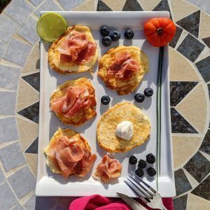 tortitas keto low carb con jamón sin gluten sin harinas