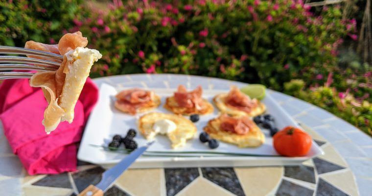 tortitas keto low carb con jamón sin gluten sin harinas