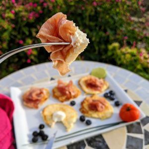 tortitas keto low carb con jamón sin gluten sin harinas