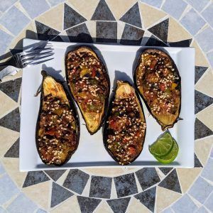 berenjenas rellenas paleo keto