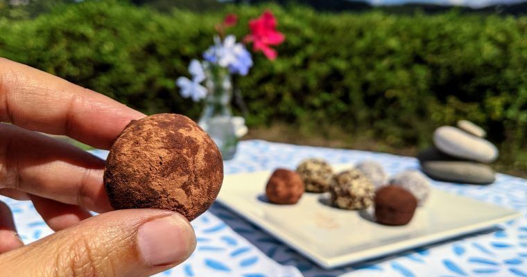 trufas paleo keto low carb sin lacteos sin azucar de aguacate con cacao