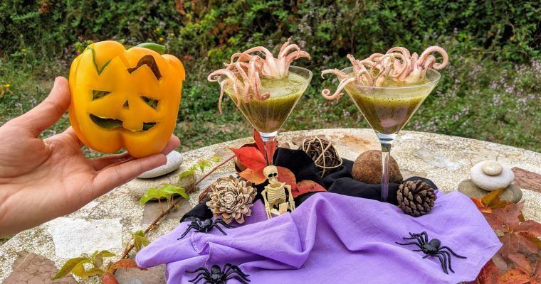 pulpitos crema de calabacin halloween keto paleo low carb
