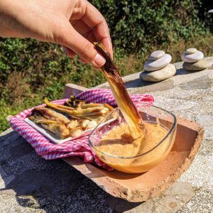 calçots con romesco paleo keto