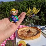 tarta pera sin azúcar low carb keto crema pastelera caricatura arcilla polimerica