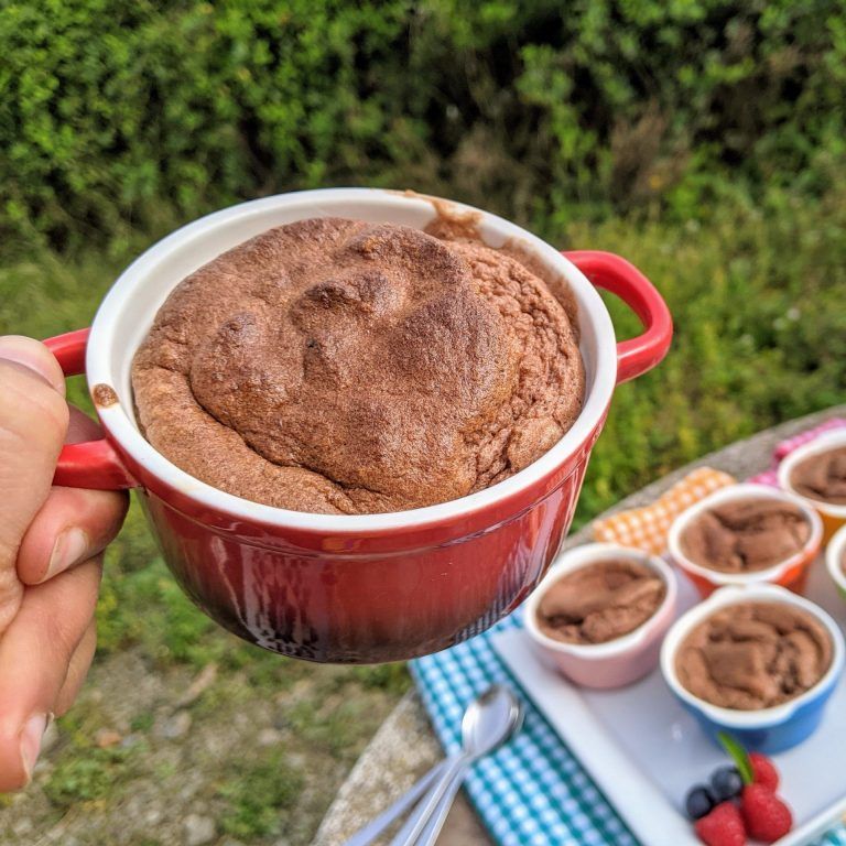 souffle de cacao paleo keto low carb sin azucar sin gluten