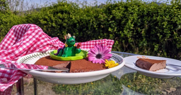 sapo caricatura principe arcilla polimerica flan de cacao sin azucar keto low carb